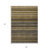 Gold Beige And Wheat Striped Washable Indoor Outdoor Area Rug - 3 of 4