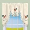 Collections Etc Rooster Embroidered Kitchen Window Curtains, Single Panel, - image 2 of 2