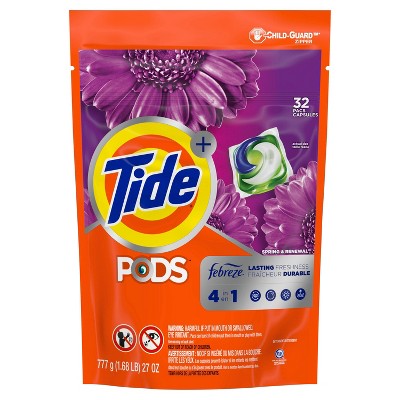 Tide PODS with Febreze Spring & Renewal Laundry Detergent Pacs - 32ct
