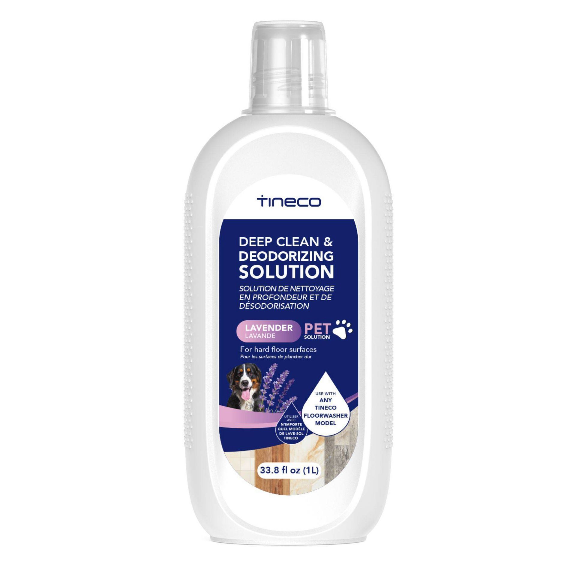 Tineco Pet Multi-Surface Cleaning Solution 33 fl oz for Wet Dry Vacuums Lavender: Floor Care Accessory, Clear, Steam Cleaner Compatible