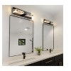 KAISITE LED Dimmable Crystal Wall Sconce Black Flush Mount Wall Lamp - 2 of 4