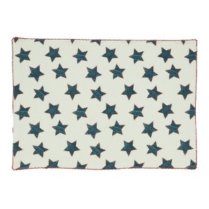 Saro Lifestyle Table Placemats with Whipstitch Star Design (Set of 4), Multicolored - 1 of 4