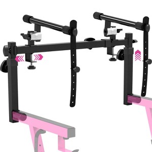 Refurbished Liquid Stands 2 Tier Keyboard Stand Attachment - Adjustable Piano Stand for 54, 88 Key - Double Extender for Square Tube Z Style Stands - 1 of 4