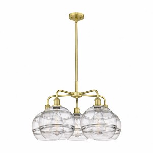 Rochester - 5 Light Stem Hung Chandelier In Industrial Style-17.13 Inches Tall and 28 Inches Wide - 1 of 1
