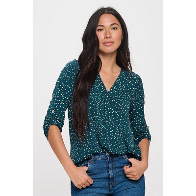 WEST K Women's Hollie Roll-tab Sleeve Blouse