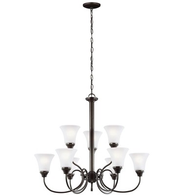 Sea Gull Lighting Holman 9-Light 30" Chandelier, Heirloom Bronze 31810-782