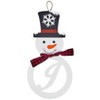 The Lakeside Collection Monogram Snowman Wall Hangings - J - 2 of 2
