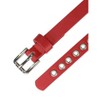Allegra K Women's Belt PU Leather Skinny Plus Size Punk Rock Style Grommet Waist Belts - 2 of 4