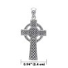 Slickblue Women's Celtic Cross Pendant Necklace, Sterling Silver with Knotwork Carvings, 0.94" Pendant, 18" Chain - 4 of 4