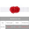 INSPIRE CHIC Women's Large Chiffon Rose Double-Flower Elastic Stretch Wide Corset Waist Belt 1 Pc - 4 of 4