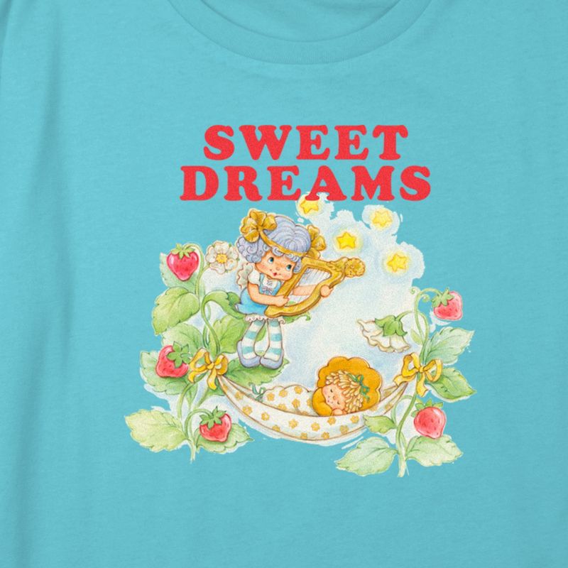 Girl's Strawberry Shortcake Angel Cake and Butter Cookie Sweet Dreams Crop Top T-Shirt, 2 of 4