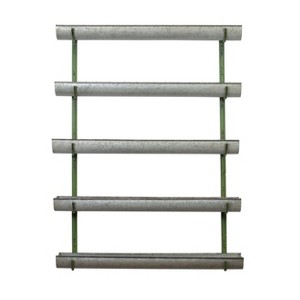 VIP Metal 45.5 in. Gray Planters on Wall Frame 5 Tier - 1 of 4