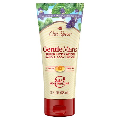 Old Spice Gentleman's Blend Super Hydration Hand & Body Lotion, Lavender & Mint, 3.0 FL OZ
