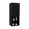 Chery Life 31"H Medicine Cabinet, Single Door, Two External Shelves, Two Interior Shelves, Black - 2 of 4
