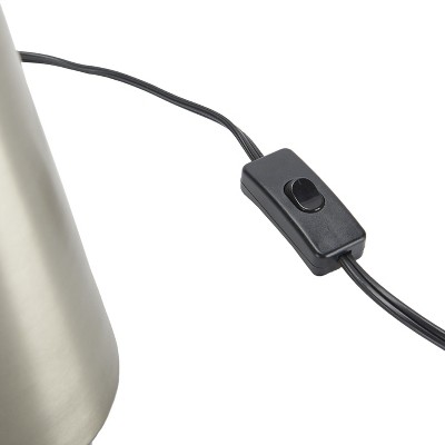 Silver 24" Iron Mid-Century Modern Table Lamp