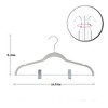 VECELO 20 pk Plastic Hanger Non Slip Clothes Hangers with Metal Clips and 1 Magic Hangers & 2 Tie Rack - 2 of 4