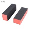 Unique Bargains Sponge Nail Finishing Buffer Buffing Block Manicure File Polishing Smooth Tool Black Red 10 Pcs - image 2 of 4