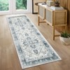 Washable Vintage Floral Medallion Large Rugs for Bedroom Living Room, Non Slip Retro Accent Floor Carpet for Home Office - 2 of 4