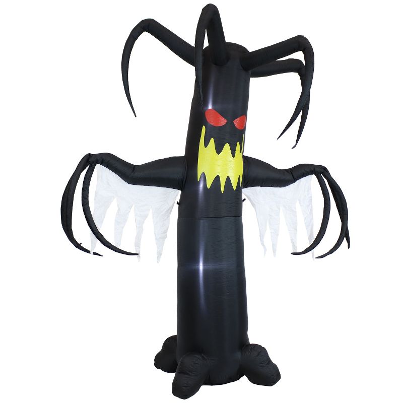 Sunnydaze Outdoor Nightmare Hollow Ghostly Tree Self-Inflating Halloween Inflatable Yard Decoration with LED Lights and Built-In Fan - 8', 4 of 14