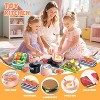Skirfy 99 Pieces Kids Kitchen Utensils with BBQ Pretend Play Toy Set, Cooking Accessories with Pots and Pans, Food Cutting Utensils - 4 of 4