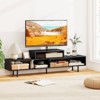 Costway 3 Cubby TV Stand for TVs up to 70" Entertainment Center Media TV Console Table Black/Brown/White - 4 of 4
