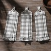 Annie Buffalo Check Grey Button Loop Tea Towel Set of 3 - 4 of 4