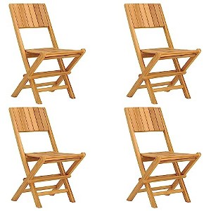 vidaXL Folding Garden Chairs 4 pcs 47x61x90 cm Solid Wood Teak - 1 of 4