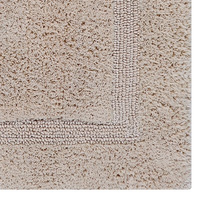Luxurious Sand Cotton Tufted Reversible Bath Rug Set