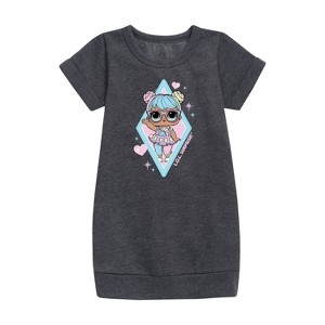 Girls' - LOL Surprise! - Bon Bon Doll Graphic Short Sleeve Fleece Dress - 1 of 3