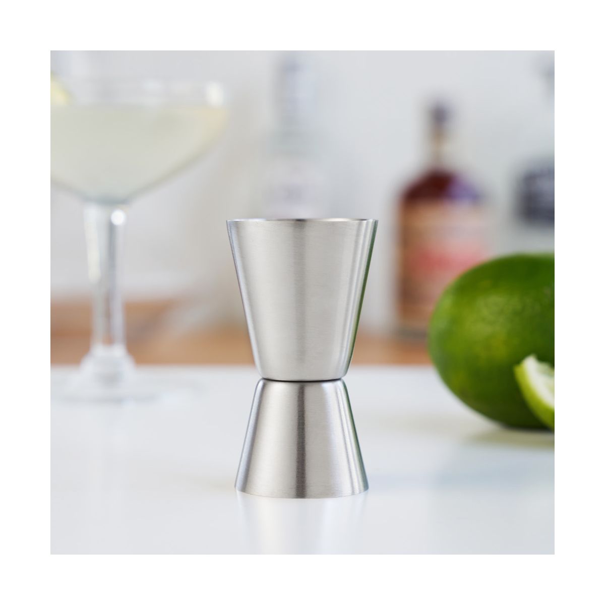 True Big Jig Cocktail Measuring Jigger for Bartending, Durable Stainless Steel Double Jiggers, Bar Tools, Home Bar Accessories 1 oz & 1.5 oz, Set of 1 - thumbnail 5