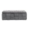 CAVINAS Storage Ottoman Bench, Bedroom End Bench, Upholstered Fabric Storage Ottoman with Safety Hinge, Entryway Padded Footstool - 4 of 4
