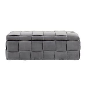 NicBex Modern 43.7" Velvet Storage Bench with Wood Frame for Bedroom and Entryway - 1 of 4