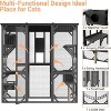 68'' Wooden Catio - 4-Tier Outdoor Cat Enclosure w/ 2 Doors, Scratching Post & UV Protection for Multiple Cats - 4 of 4