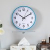 Clockswise Black Analog Clock – Silent, Non-Ticking for Wall, Office Desk, Table and Shelf, Battery-Operated Perfect for Home Office - 2 of 4