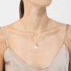 Adornia Tarnish Resistant 14k Gold Plated Mother of Pearl Heart Charms Necklace - 2 of 3