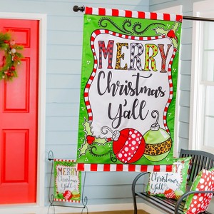 Merry Christmas Y'all House Applique Flag - 1 of 2