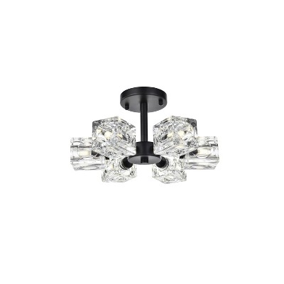Elegant Lighting Lyra 14 inch Flush Mount in Black