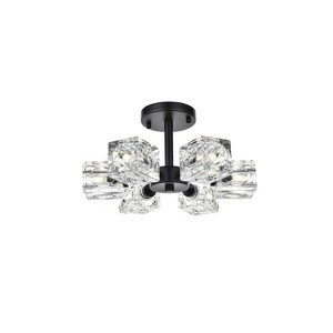 Elegant Lighting Lyra 14 inch Flush Mount in Black - 1 of 4