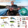 LakeForest 375Pcs Fishing Baits and Tackle Box Lifelike Popper Crankbaits Crickets Frogs Spoon Lures Maggots Multicolor - 3 of 4
