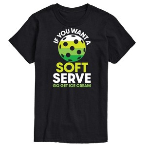 Men's - Instant Message - If You Want Soft Serve Pickleball Short Sleeve Graphic T-Shirt - 1 of 4