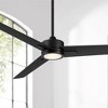 60" Casa Vieja Monte Largo Modern 3 Blade Indoor Ceiling Fan with Dimmable LED Light Remote Control Matte Black for Living Room Kitchen House Bedroom - 2 of 4