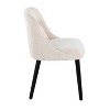 LumiSource Set of 2 Rina Fabric Chair Black Wood - 3 of 4