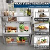 AMERLIFE Stainless Steel Freestanding Sink with Worktop & Storage, Multi-Functional Prep Station for Kitchen, Laundry or Commercial Use - 3 of 4