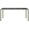 vidaXL Garden Dining Table Grey 74.8x35.4x29.7 in Poly Rattan - 3 of 4