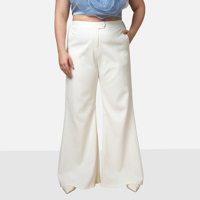 Rebdolls Women's Garden Rose Bell Bottom Pants W. Pockets