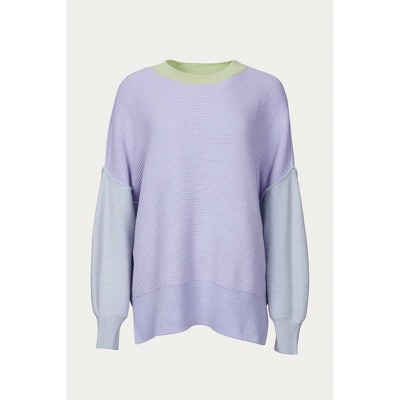 Women's OVERSIZED OTTOMAN COLORBLOCK SWEATER - RD Style