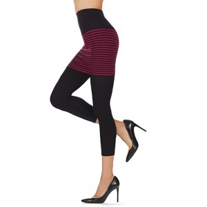 Memoi Women's Racha Stripe Skirted Leggings - 1 of 4