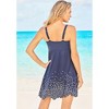 Swim 365 Women's Plus Size Floral Border Swim Dress - 3 of 4