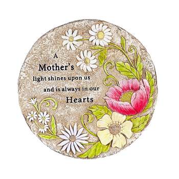Evergreen 10"  A Mother's Light Memorial Stepping Stone, Indoor and Outdoor Decor for Home, Lawn and Garden