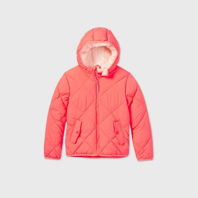 target red puffer jacket